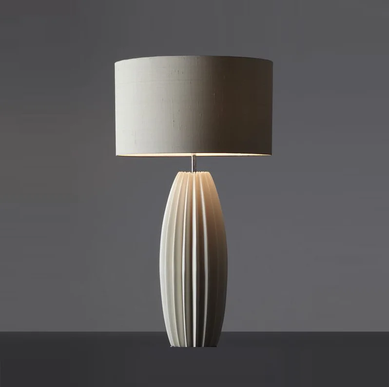 Big size Vintage antique Style Chinese Nordic ceramic bedside light table lamp