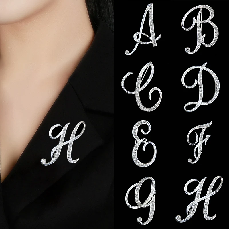 Clear Crystal Rhinestones Initial Alphabet Letters Brooch Pins for Women or Wedding Decoration
Clear Crystal Rhinestones Initial Alphabet Letters Brooch Pins for Women or Wedding Decoration