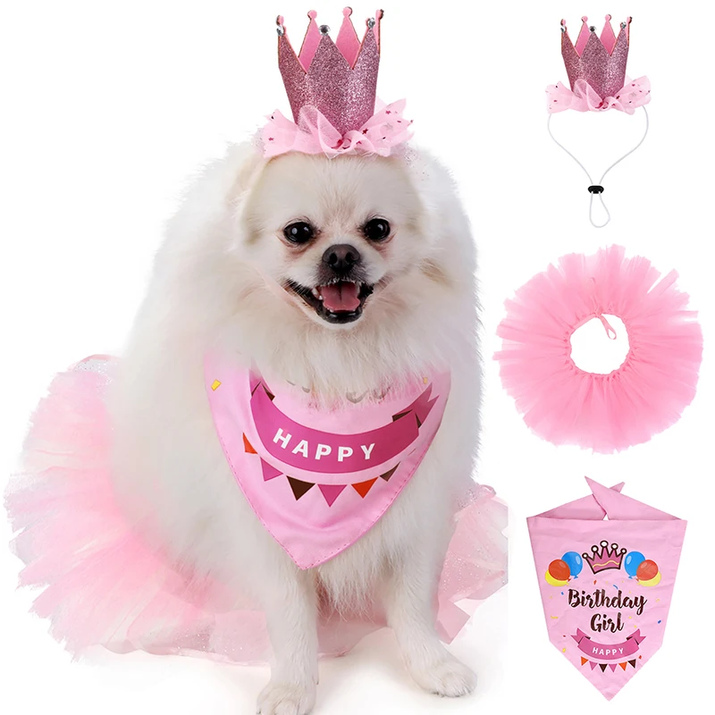 Dog Party Supplies Pet Tutu Skirt Bandana and Crown Pet Birthday Costume Tutu Dress Scarf with Hat Crown
Dog Party Supplies Pet Tutu Skirt Bandana and Crown Pet Birthday Costume Tutu Dress Scarf with Hat Crown