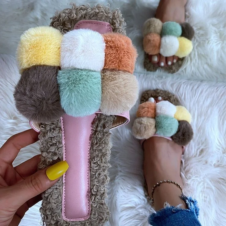 Drop Shipping Winter Fuzzy Flat Heel Slippers Indoor 2022 Ladies Faux Fur Slippers Slippers For Women, 3 colors
Drop Shipping Winter Fuzzy Flat Heel Slippers Indoor 2022 Ladies Faux Fur Slippers Slippers For Women, 3 colors