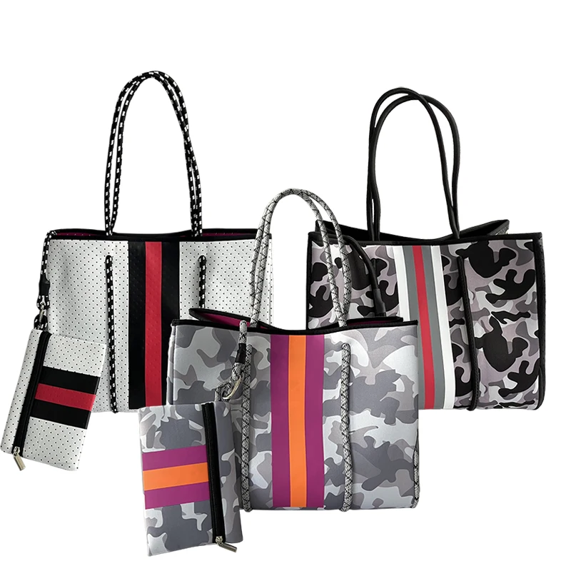 Wholesale Summer Perforated Beach Bags Neoprene Tote Bag Women Handbags Custom Shoulder Big Neoprene Beach Bag For Women, 31 colors available
Wholesale Summer Perforated Beach Bags Neoprene Tote Bag Women Handbags Custom Shoulder Big Neoprene Beach Bag For Women, 31 colors available