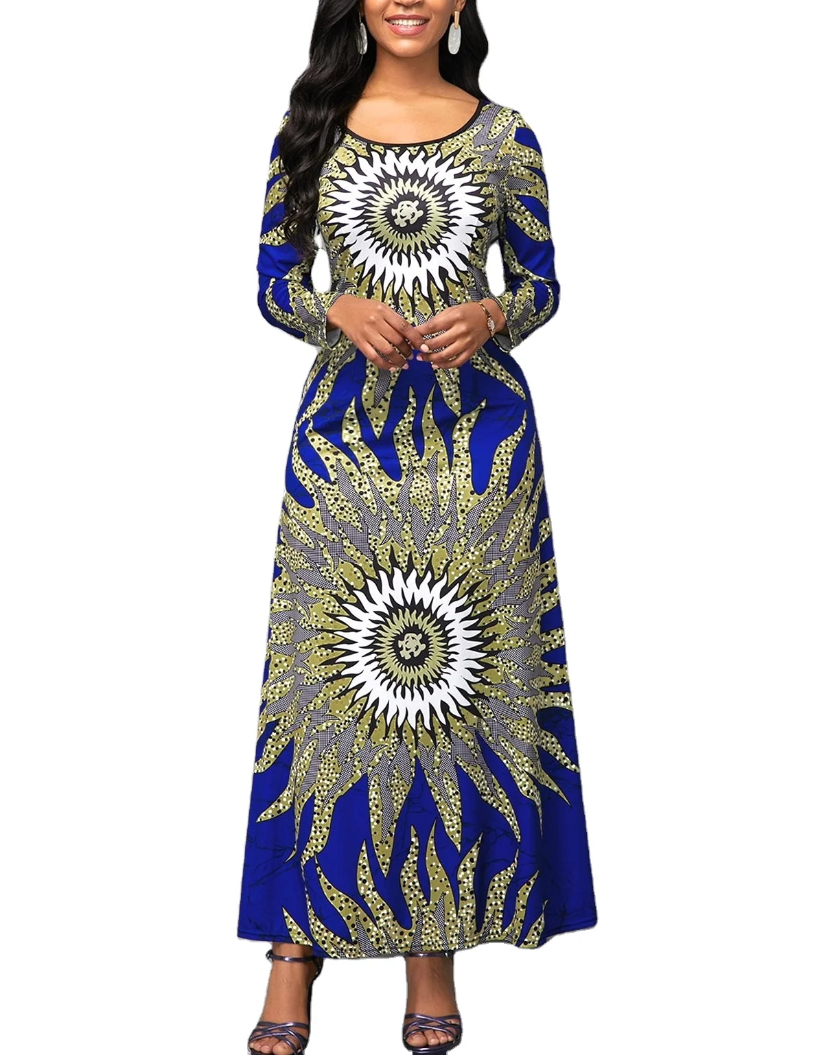 Plus Size Tribal Printed Floral High Waist Round Neck Maxi Standard Satin Fancy Dress
Plus Size Tribal Printed Floral High Waist Round Neck Maxi Standard Satin Fancy Dress