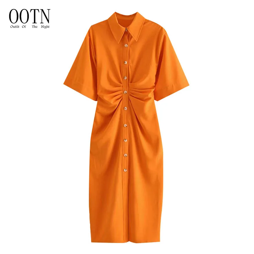 OOTN Vintage Short Sleeve Side Zipper Female Dresses Vestidos Women Chic Fashion Button-up Draped Midi Shirt Dress
OOTN Vintage Short Sleeve Side Zipper Female Dresses Vestidos Women Chic Fashion Button-up Draped Midi Shirt Dress