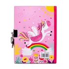Fashion kids school stationery personalized cartoon paper diary notebook with padlock