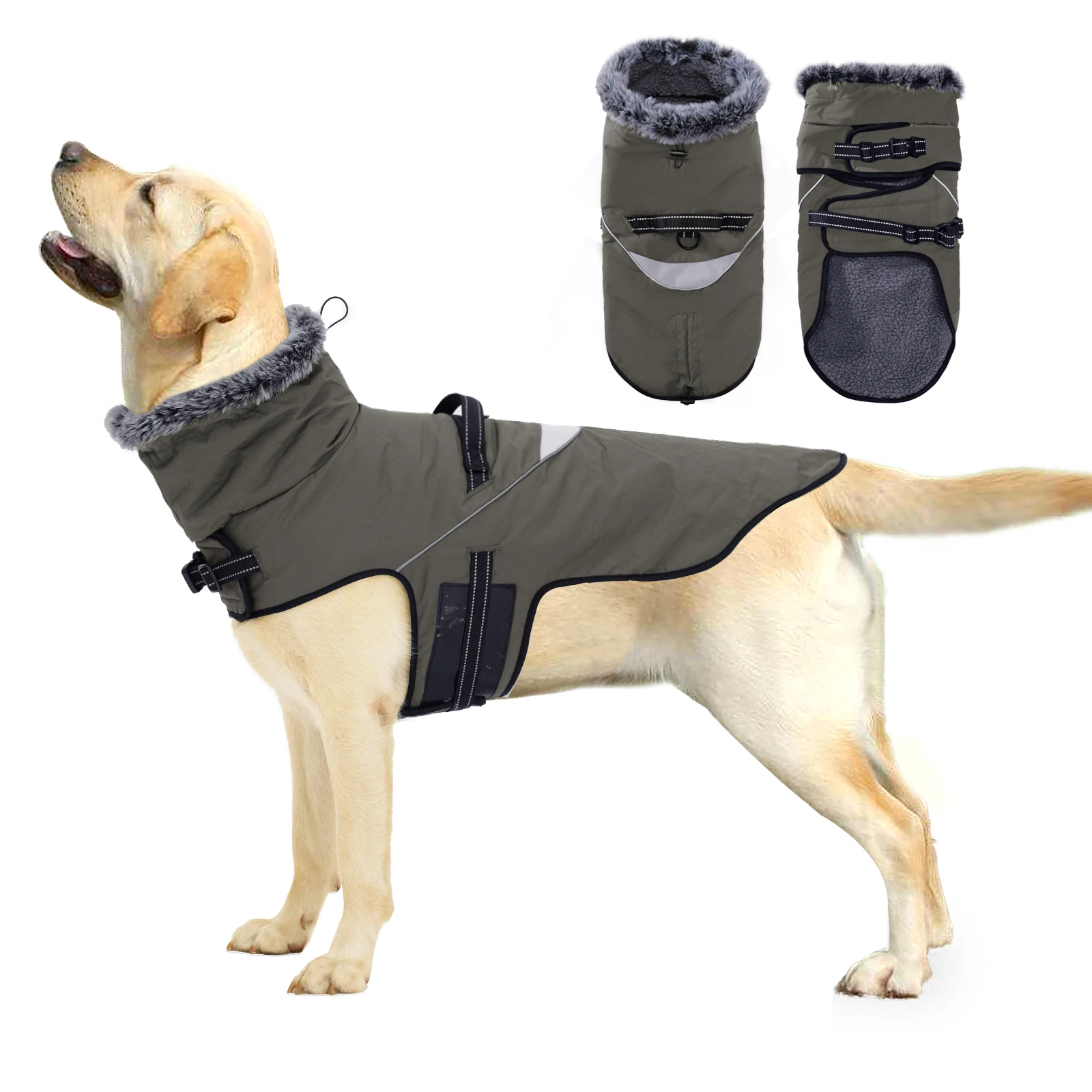 Waterproof Fur Collar Dog Jacket for Medium Large Dog Coat Clothes Warm Thicken Poodle Labrador Costume Designer Dog Products
Waterproof Fur Collar Dog Jacket for Medium Large Dog Coat Clothes Warm Thicken Poodle Labrador Costume Designer Dog Products