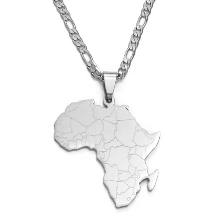 Hip Hop style African map shape pendant African jewelry silver or gold plated stainless steel African map necklace for men women
Hip Hop style African map shape pendant African jewelry silver or gold plated stainless steel African map necklace for men women
