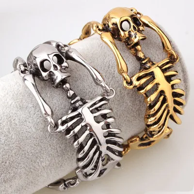 Men Gothic Hollow Titanium Steel Skeleton Bracelet Creative Vintage Skull Skeleton Bracelet
Men Gothic Hollow Titanium Steel Skeleton Bracelet Creative Vintage Skull Skeleton Bracelet