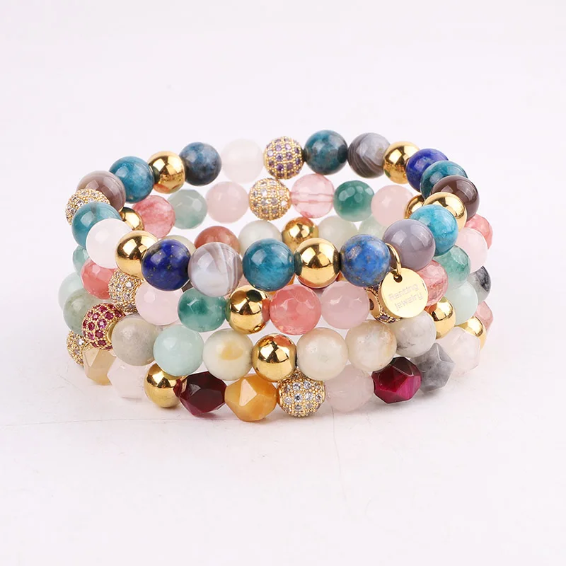 Jewelry Factory Making OEM CZ Pave Ball Custom Engrave Logo 8mm Multi Natural Stone Jade Stretch Bracelet Beads For Women
Jewelry Factory Making OEM CZ Pave Ball Custom Engrave Logo 8mm Multi Natural Stone Jade Stretch Bracelet Beads For Women