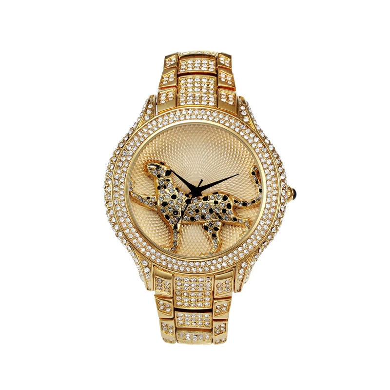 Hot Selling Quartz Watch Leopard Diamond Watch Big Dial Round Alloy Men and Women Glass Bracelet Clasp Unisex Yellow Gold 2021 /
Hot Selling Quartz Watch Leopard Diamond Watch Big Dial Round Alloy Men and Women Glass Bracelet Clasp Unisex Yellow Gold 2021 /