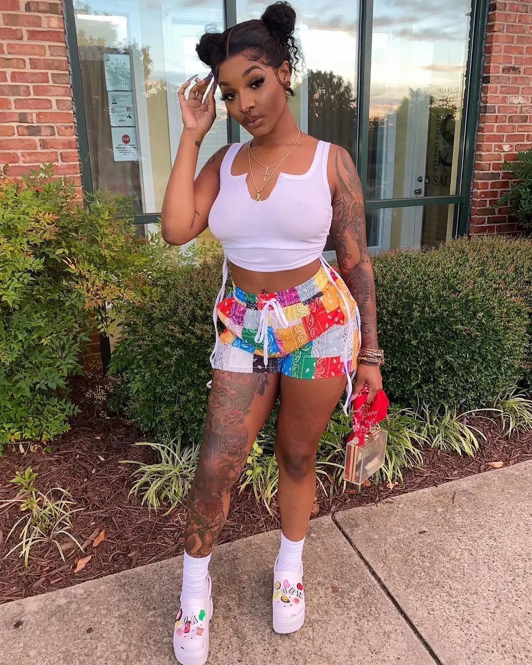 Summer Casual Tracksuit Two Piece Set Women Skinny Elastic Stacked Drawstring Top+Wild Shorts Matching Female Outfit 2021, Red/blue/grey/color
Summer Casual Tracksuit Two Piece Set Women Skinny Elastic Stacked Drawstring Top+Wild Shorts Matching Female Outfit 2021, Red/blue/grey/color