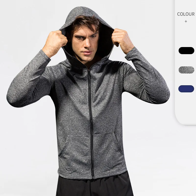 Wholesale men's full zip up Wind proof hoodie sports training wear Long Sleeve fitness coat hoodies & sweatshirts with pockets
Wholesale men's full zip up Wind proof hoodie sports training wear Long Sleeve fitness coat hoodies & sweatshirts with pockets