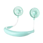 Hands free mini portable usb rechargeable lazy hanging neck for outdoor electric fan
