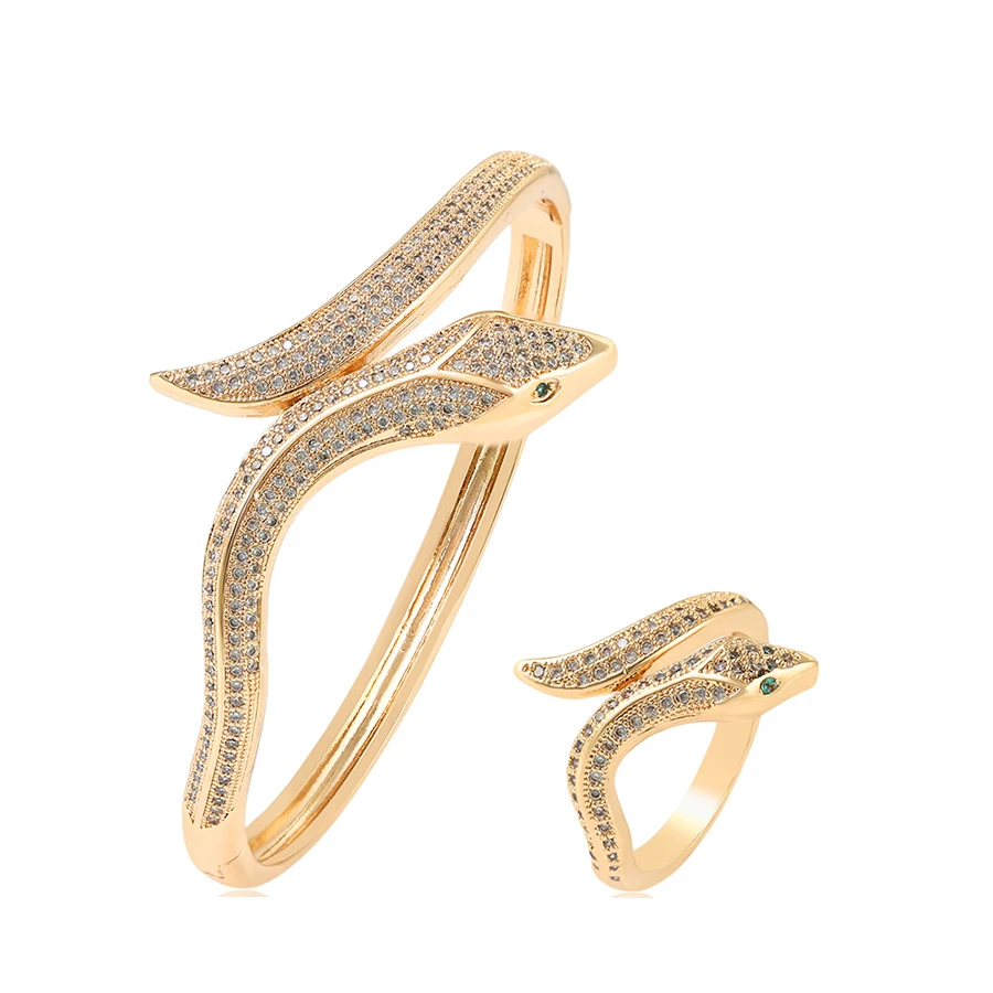 S-528 Xuping Vibrant sexy snake shaped lady charm bracelet and ring set jewelry with free shipping, White
S-528 Xuping Vibrant sexy snake shaped lady charm bracelet and ring set jewelry with free shipping, White