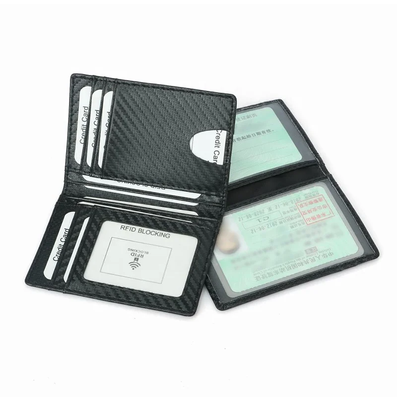 Ultra Slim Large Capacity Bifold Carbon Fiber PU Leather RFID Blocking Card Holder Wallet, Black
Ultra Slim Large Capacity Bifold Carbon Fiber PU Leather RFID Blocking Card Holder Wallet, Black