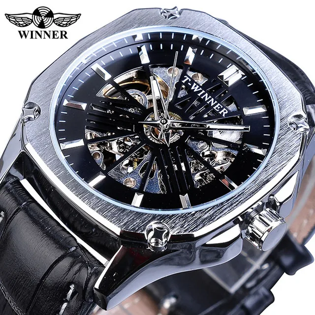 Winner Men Mechanical Watch Skeleton Automatic Luminous Hand Leather Clock Man Sport Male Casual Wristwatch Relogio Masculino, 10-colors
Winner Men Mechanical Watch Skeleton Automatic Luminous Hand Leather Clock Man Sport Male Casual Wristwatch Relogio Masculino, 10-colors