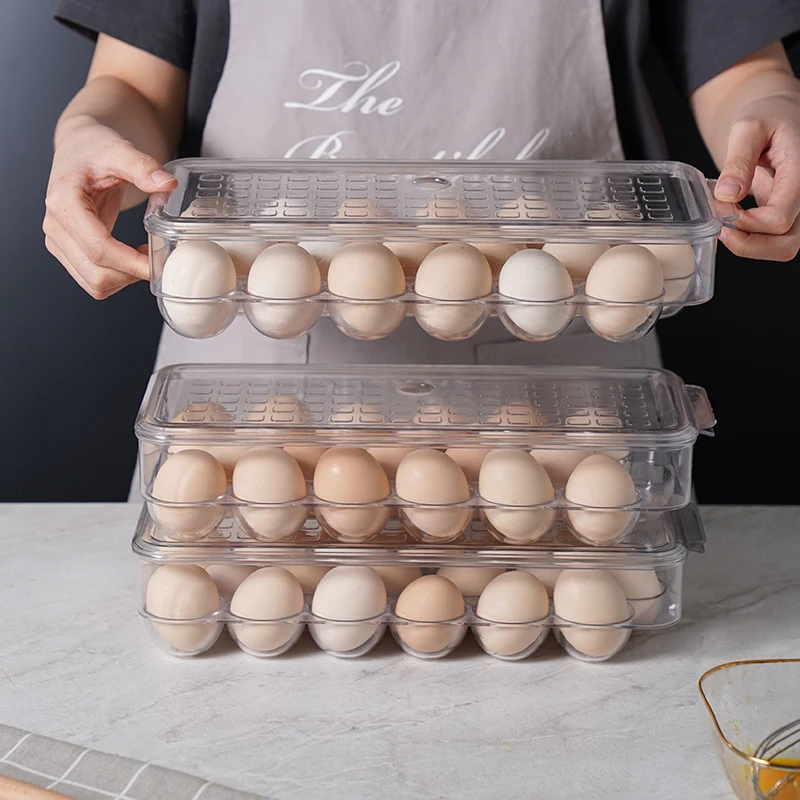 18 Separate Case Anti-skid Stackable Layer Egg Box Kitchen Refrigerator Egg Storage Box, Transparent
18 Separate Case Anti-skid Stackable Layer Egg Box Kitchen Refrigerator Egg Storage Box, Transparent