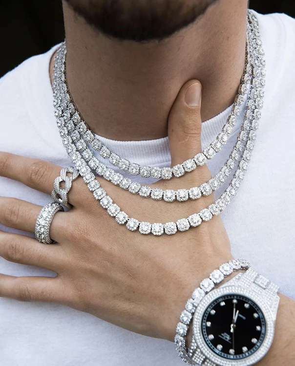 Custom Cuban Link Chain 6.5mm Round Shape Large CZ Diamond Iced Out Silver Bling Jewelry Cuban Chain
Custom Cuban Link Chain 6.5mm Round Shape Large CZ Diamond Iced Out Silver Bling Jewelry Cuban Chain
