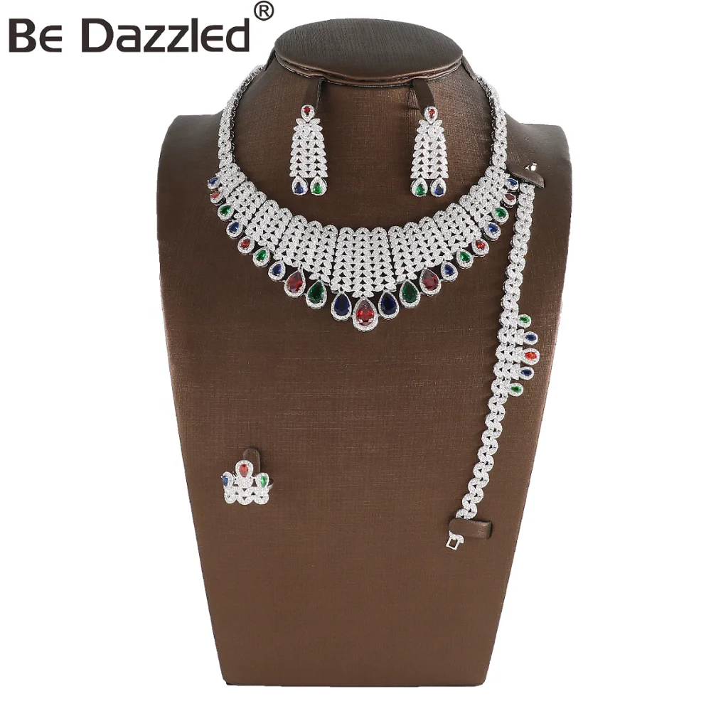 Bedazzled 4PCS Luxury Dubai Big Jewelry Set For Women's Bridal Wedding Party Cubic Zircon Necklace Earrings Ring Bangle Saudia
Bedazzled 4PCS Luxury Dubai Big Jewelry Set For Women's Bridal Wedding Party Cubic Zircon Necklace Earrings Ring Bangle Saudia