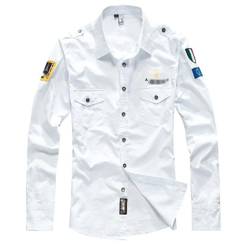 Wholesale Man Shirts 100%Cotton Long Sleeve Casual MA1 Pilot Uniform Mens Shirts Hombres Shirts
Wholesale Man Shirts 100%Cotton Long Sleeve Casual MA1 Pilot Uniform Mens Shirts Hombres Shirts
