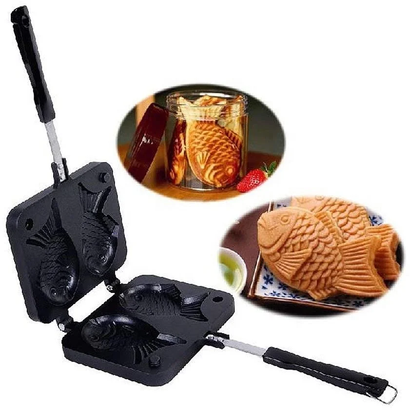 Taiyaki Pan Fish Shape Double Pan Non-stick Waffle Cake Baking Mold Plate for Home DIY Cooking Party
Taiyaki Pan Fish Shape Double Pan Non-stick Waffle Cake Baking Mold Plate for Home DIY Cooking Party