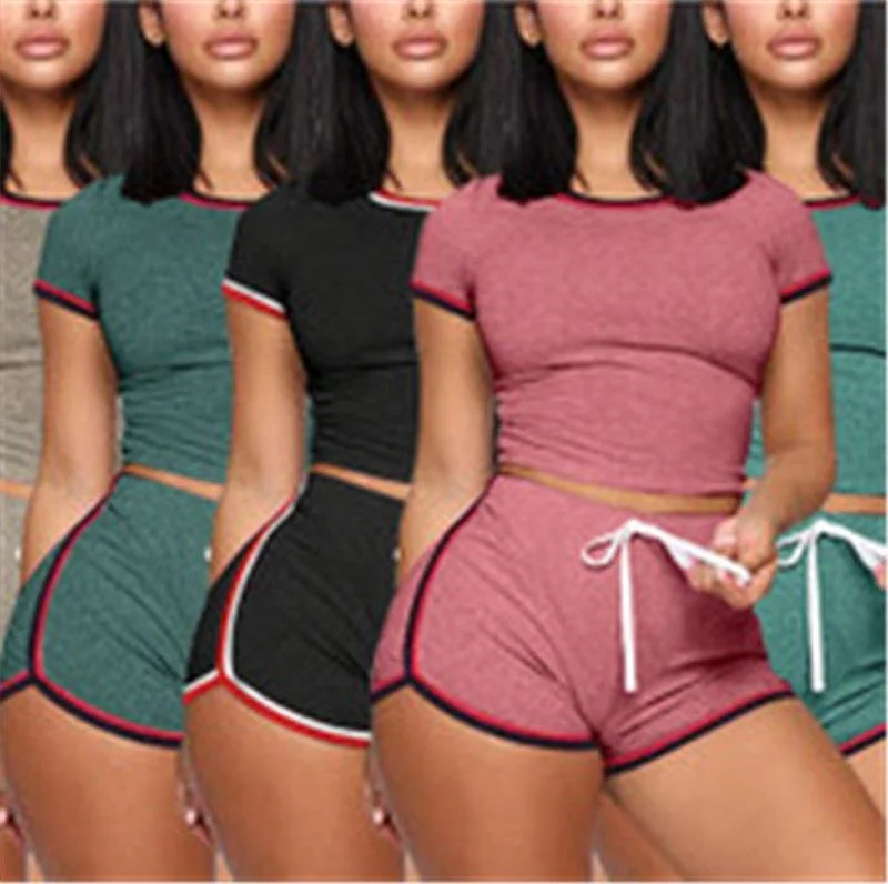 VOOGUE High-quality Solid Color Casual Women's Suits Fashion Sports Suits Short-sleeved Shorts Suit Yoga Suit, As show
VOOGUE High-quality Solid Color Casual Women's Suits Fashion Sports Suits Short-sleeved Shorts Suit Yoga Suit, As show