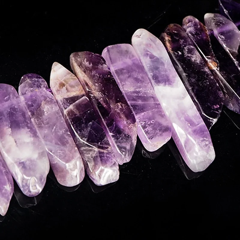 Rough Irregular Dark Amethyst Gemstones Stick Point Bead Natural Stone Irregular Bead Pendant Necklace Jewelry Making DIY
Rough Irregular Dark Amethyst Gemstones Stick Point Bead Natural Stone Irregular Bead Pendant Necklace Jewelry Making DIY