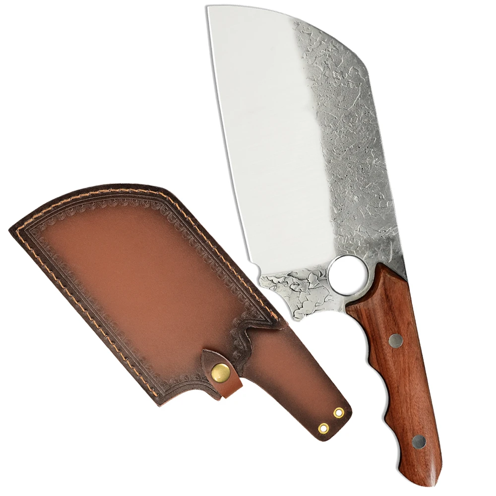 Professional BBQ Bone Poultry Fillet Meat Cleaver Full Tang 5cr15 Stainless Steel Big Bone Chopper Kitchen Knives Handmade
Professional BBQ Bone Poultry Fillet Meat Cleaver Full Tang 5cr15 Stainless Steel Big Bone Chopper Kitchen Knives Handmade