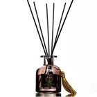 Wholesale home decoration tassel decoration big glass bottle reed diffuser with stick