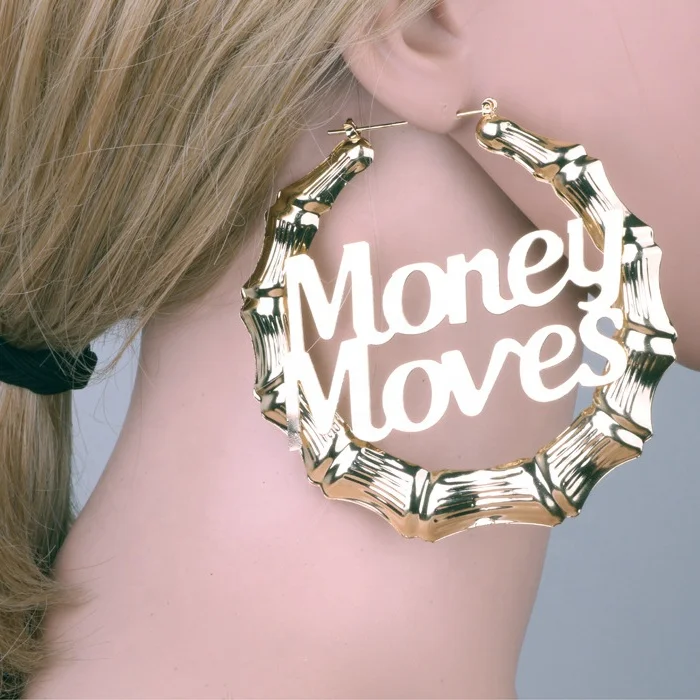 Europea and America Personalized Letter Money Moves Bamboo Earrings 9CM Large Gold Bamboo Hoop Earrings
Europea and America Personalized Letter Money Moves Bamboo Earrings 9CM Large Gold Bamboo Hoop Earrings