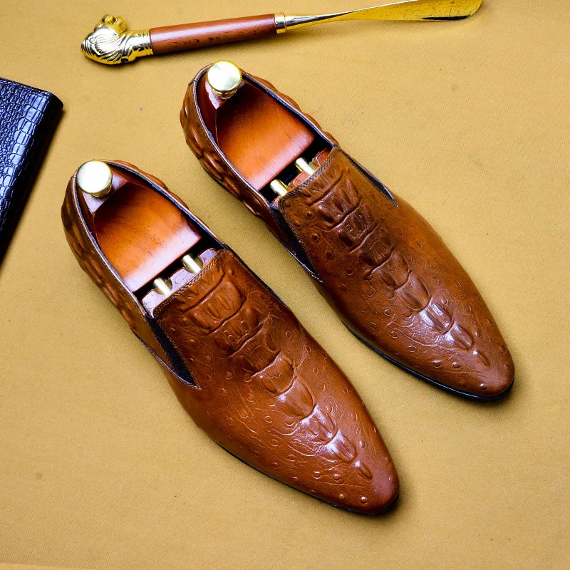 37-46 Men's Faux Crocodile Pattern Shoes Pointed Toe Formal Shoes PU Leather Dress Shoes Men Oxfords
37-46 Men's Faux Crocodile Pattern Shoes Pointed Toe Formal Shoes PU Leather Dress Shoes Men Oxfords