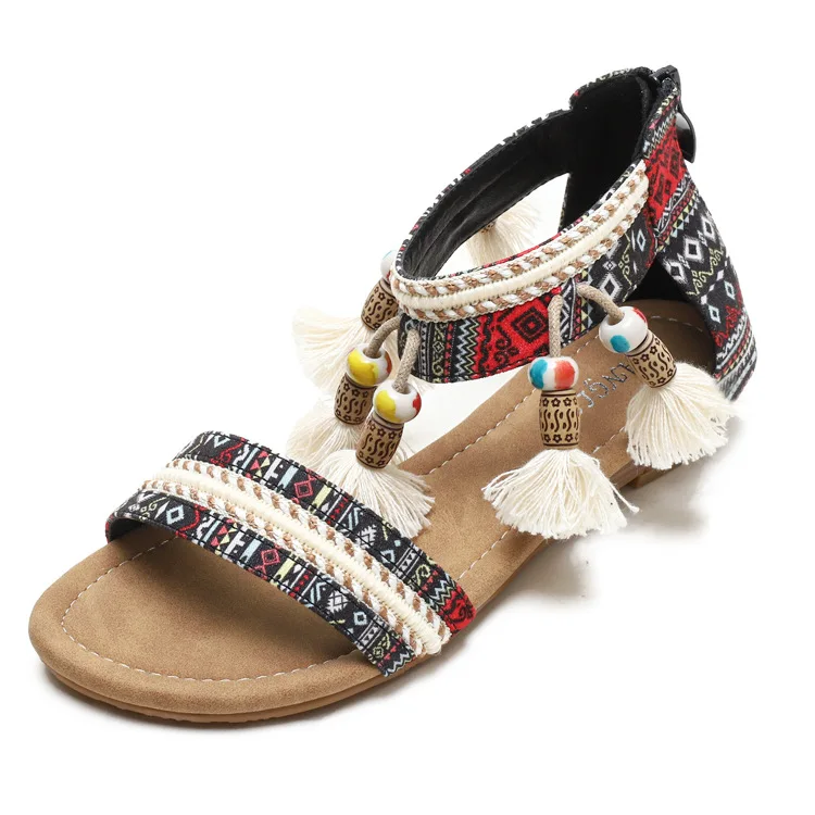 Sandals women bohemian fringed Roman sandals Roma flat shoesfat Casual womens shoes 2021, Coffee/pink/black/rude
Sandals women bohemian fringed Roman sandals Roma flat shoesfat Casual womens shoes 2021, Coffee/pink/black/rude