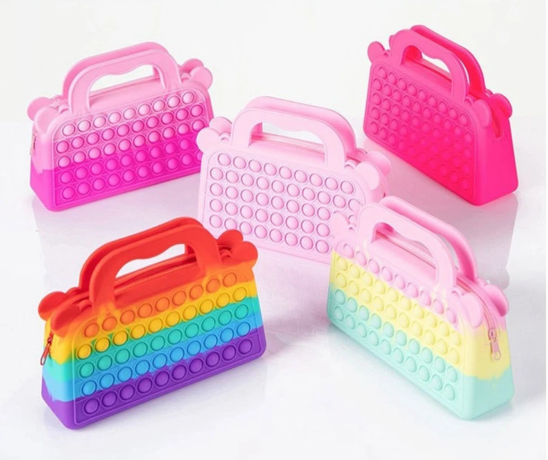ET-B33 Wholesale New Design Silicone Handbag Double-sided Bubble Diagonal Bag Fashion Children Girls Bags Silicone Toy Bag, 8 colors
ET-B33 Wholesale New Design Silicone Handbag Double-sided Bubble Diagonal Bag Fashion Children Girls Bags Silicone Toy Bag, 8 colors