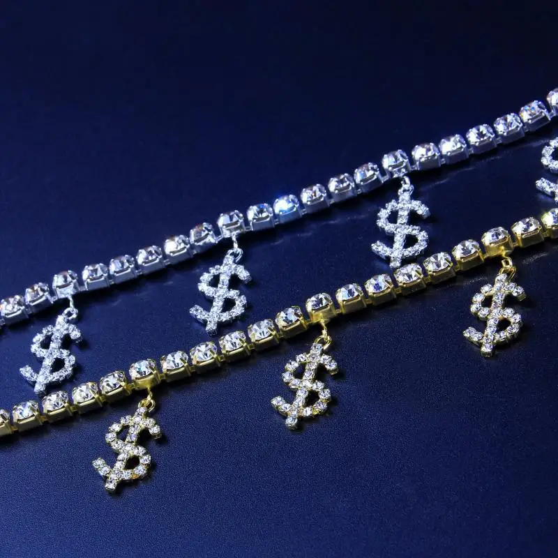 Summer Beach Crystal Silver Rhinestone Anklet Tennis Chain Women Designs Anklet Fashion Shining Dollar Women Jewelry 2021
Summer Beach Crystal Silver Rhinestone Anklet Tennis Chain Women Designs Anklet Fashion Shining Dollar Women Jewelry 2021