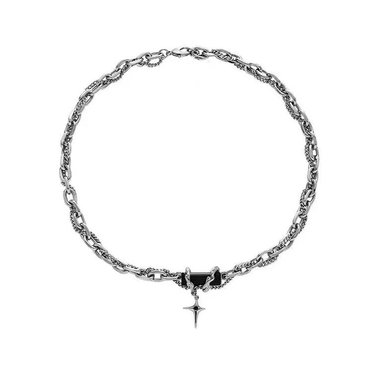 Y171 Wholesale Collier En Acier Inoxydable Double Chain Winding Black Gem Cross Pendant Women Necklace Fashion Jewelry Necklaces
Y171 Wholesale Collier En Acier Inoxydable Double Chain Winding Black Gem Cross Pendant Women Necklace Fashion Jewelry Necklaces