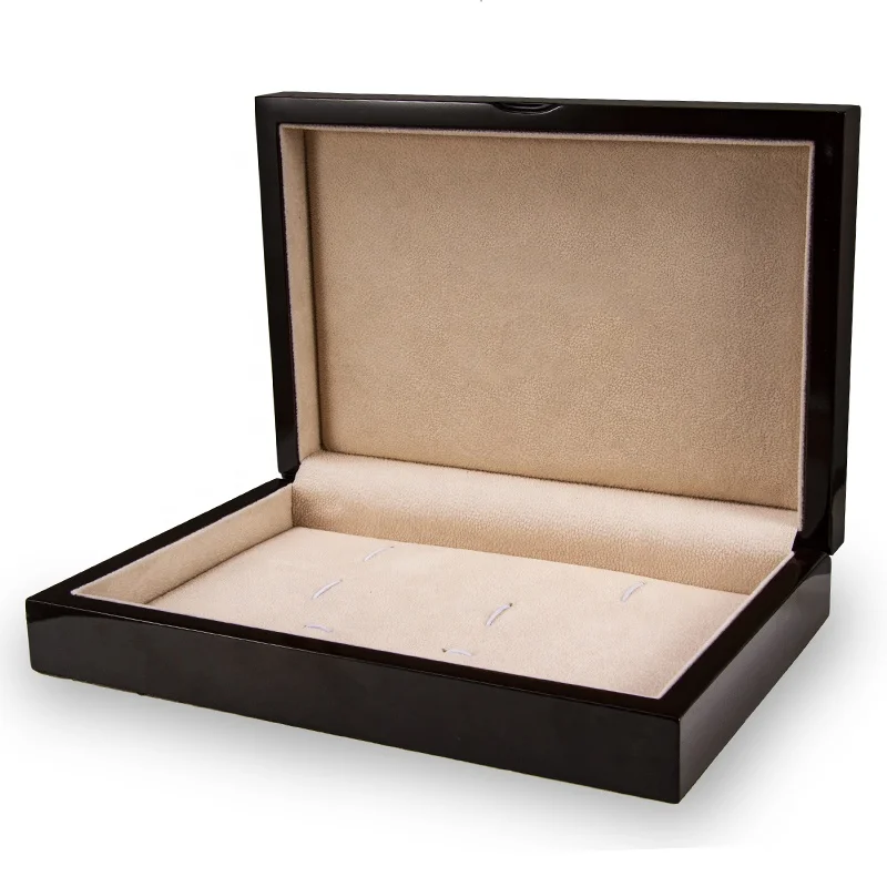 Jewelry packaging box black wooden high quality customize logo size luxury jewelry gift box
Jewelry packaging box black wooden high quality customize logo size luxury jewelry gift box