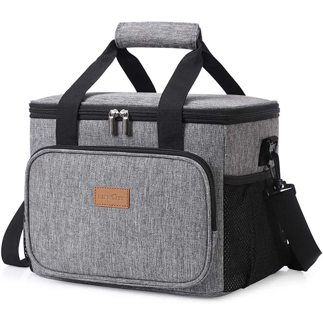 Large Lunch Bag 24-Can (15L) Insulated Lunch Box Soft Cooler Cooling Tote for Adult Men Women, Grey
Large Lunch Bag 24-Can (15L) Insulated Lunch Box Soft Cooler Cooling Tote for Adult Men Women, Grey