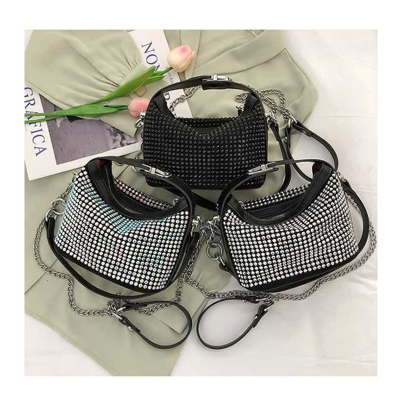 Rhinestone Women Small Fashion Tote 2022 Summer Bling Bling Lady Soft Bucket Crossbody Handbags Girls Brand Designer Chain Purse
Rhinestone Women Small Fashion Tote 2022 Summer Bling Bling Lady Soft Bucket Crossbody Handbags Girls Brand Designer Chain Purse