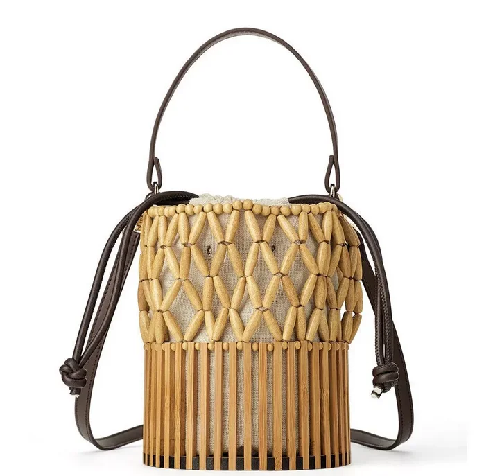 Factory Price 2 Handle Summer Beach Fashion Bamboo Handbag Tote Bag Handmade Bamboo Bag for Women Lady Natural Basket Bag, Brown
Factory Price 2 Handle Summer Beach Fashion Bamboo Handbag Tote Bag Handmade Bamboo Bag for Women Lady Natural Basket Bag, Brown