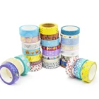 Moq 1 rolls Made in China printing design washi sticky paper masking adhesive tape free sample box