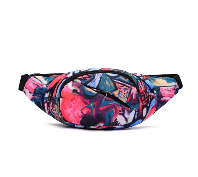 New style outdoor sports waist bag multifunctional running bag, Black+flowers, pink
New style outdoor sports waist bag multifunctional running bag, Black+flowers, pink