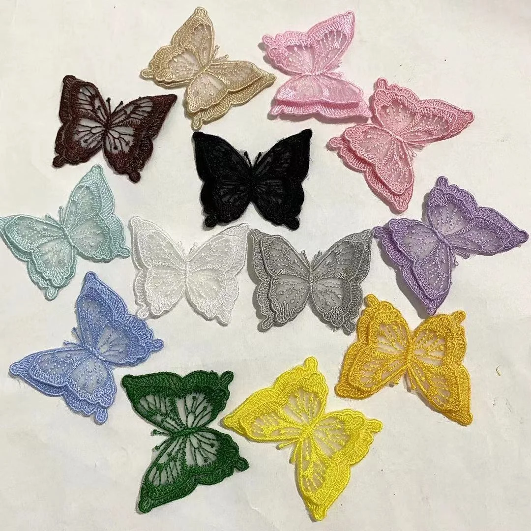 New Style Clothing Cloth Sticker Multicolor Two-Layer Butterfly Embroidery Organza Cloth Sticker Computer Embroidery Design, 13 colors,which color you need, please contact us
New Style Clothing Cloth Sticker Multicolor Two-Layer Butterfly Embroidery Organza Cloth Sticker Computer Embroidery Design, 13 colors,which color you need, please contact us