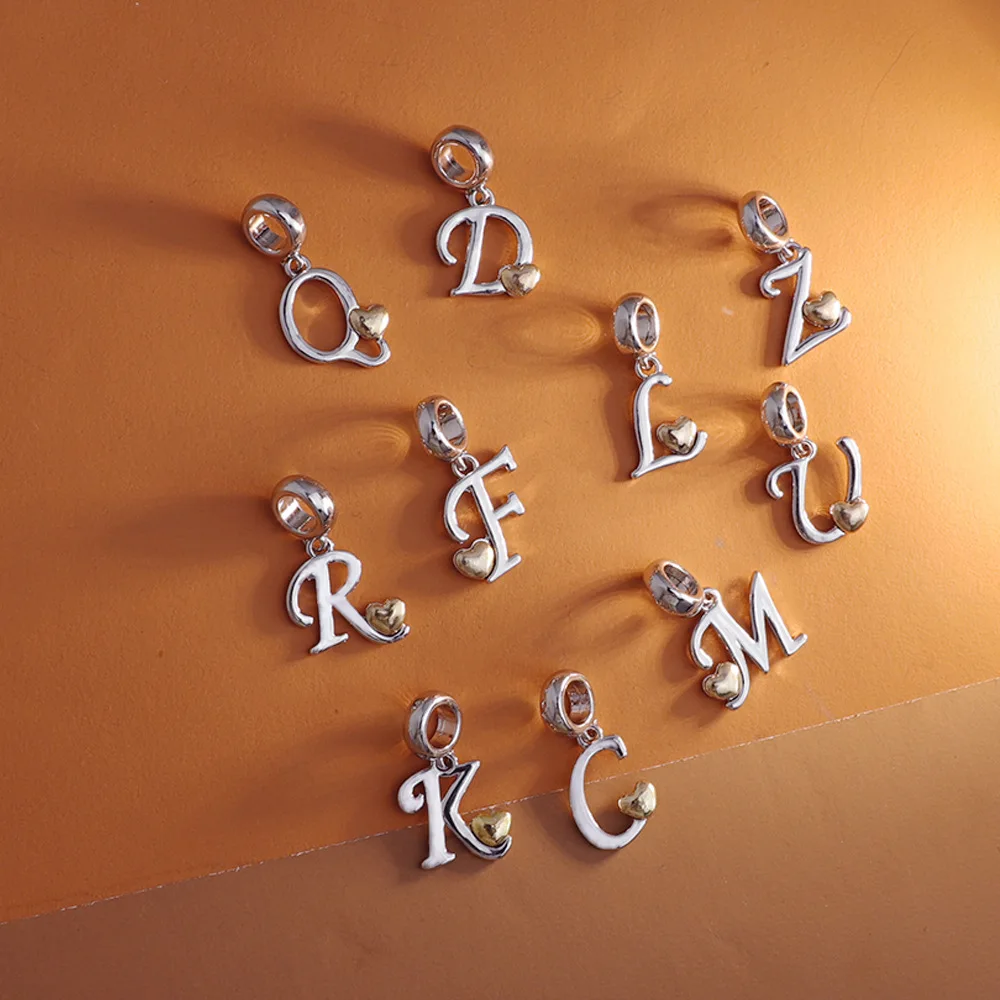 Wholesale Ailver Lucky Heart Stainless Steel Letter Bracelet Pendants & Charms Bracelets Bulk
Wholesale Ailver Lucky Heart Stainless Steel Letter Bracelet Pendants & Charms Bracelets Bulk