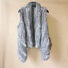 Dyed Sale Fur Hot Sale Girls Fashion Long Hair Genuine Rabbit Fur Knit Vest