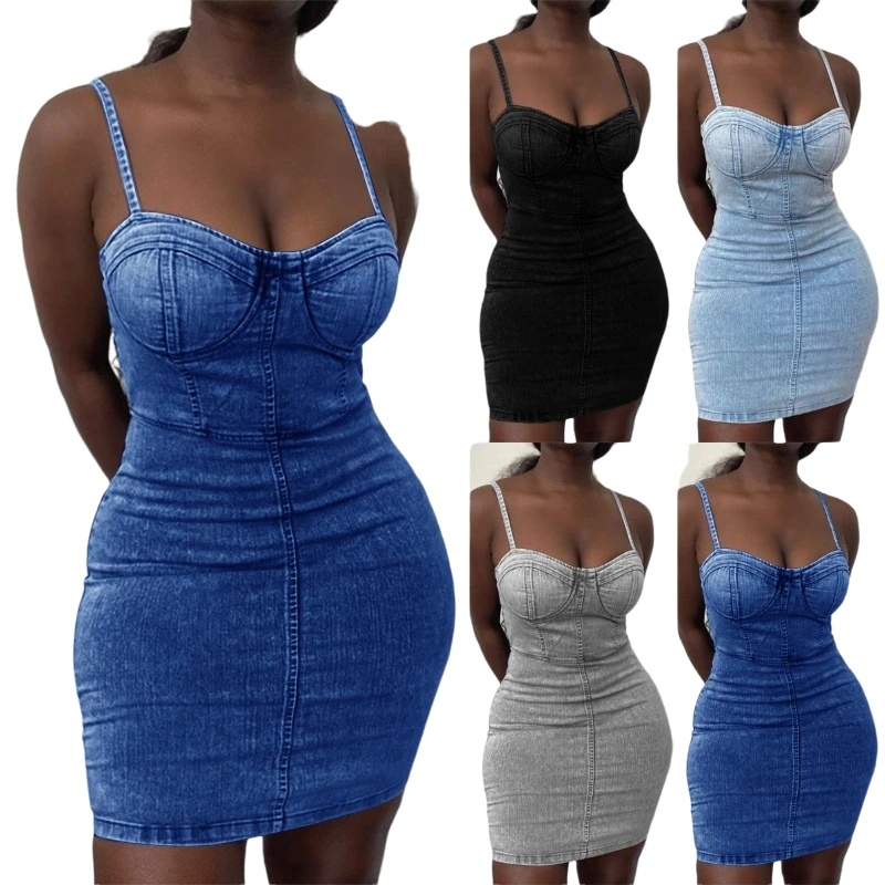 2021 Fashion Women's Clothing Summer mini Bodycon Imitated denim dress Thin Milk Silk women Printed Shredded milk dress, Customized color
2021 Fashion Women's Clothing Summer mini Bodycon Imitated denim dress Thin Milk Silk women Printed Shredded milk dress, Customized color