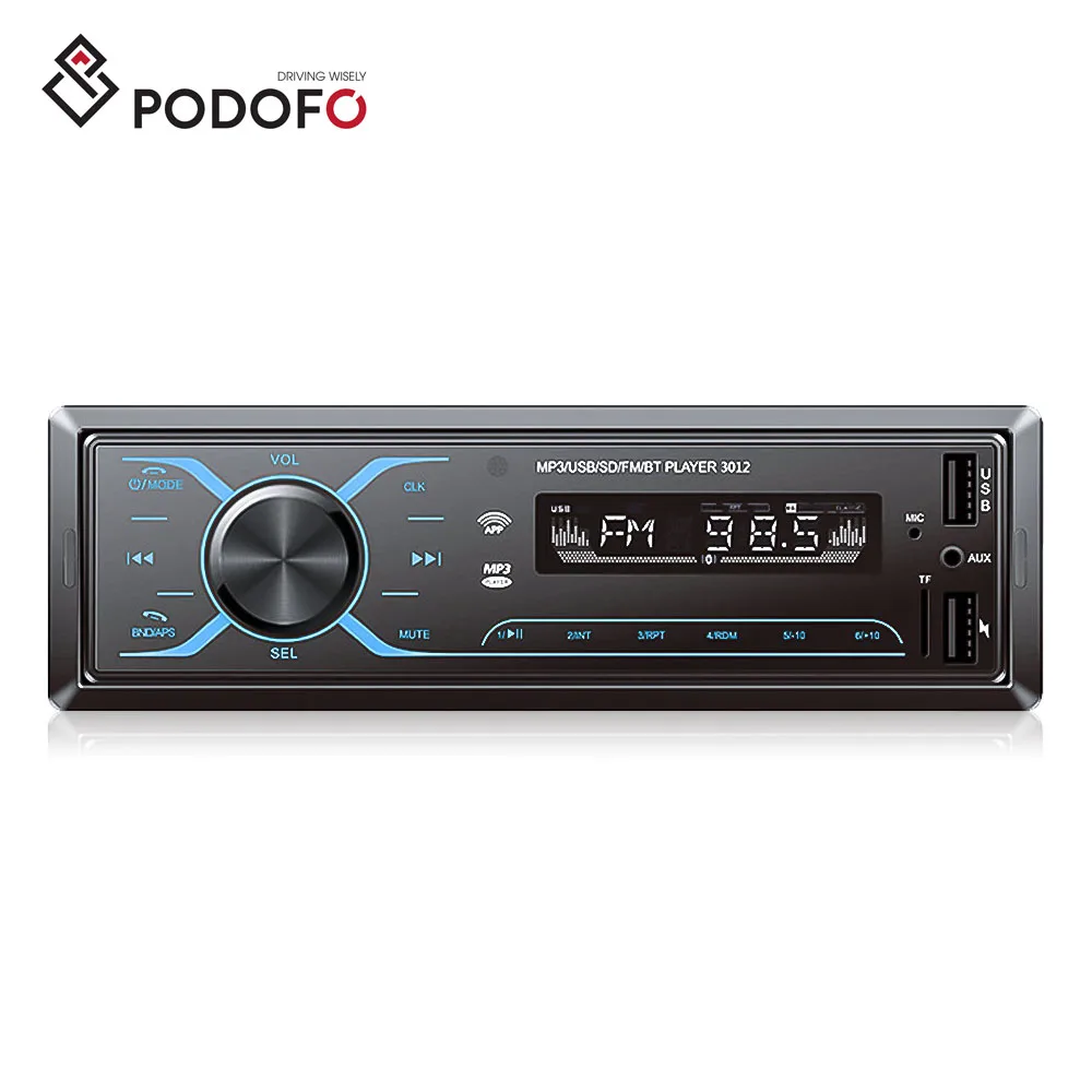 Podofo 1Din In-Dash Car Radio Stereo Audio Mobile APP USB/SD/AUX-IN/FM/BT/Remote Control/IOS Port Autoradio Autoestereo
Podofo 1Din In-Dash Car Radio Stereo Audio Mobile APP USB/SD/AUX-IN/FM/BT/Remote Control/IOS Port Autoradio Autoestereo