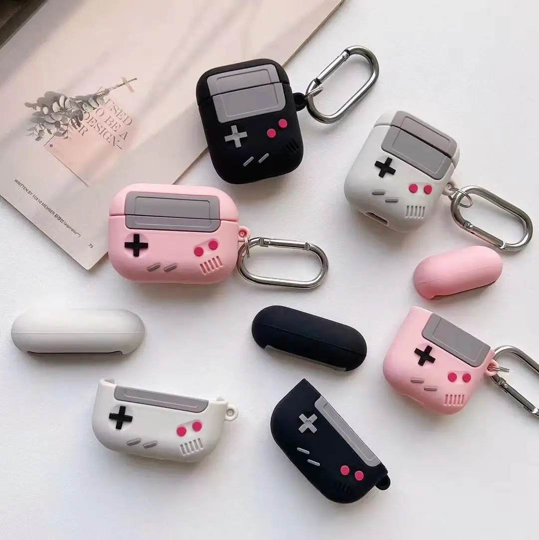 For Apple AirPods3 Pro 1 2 Case Fashion Retro Game Earphone Case 3D Gameboy Keychain Cute Silicone Headphone Cover
For Apple AirPods3 Pro 1 2 Case Fashion Retro Game Earphone Case 3D Gameboy Keychain Cute Silicone Headphone Cover