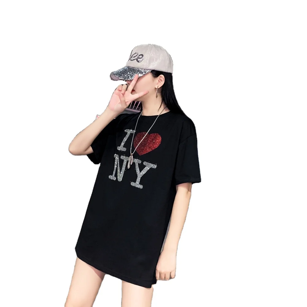 2021 New Arrivals Summer shirts women tshirt fashion letter Hot Rhinestone drilling Streetwear plus size t-shirts
2021 New Arrivals Summer shirts women tshirt fashion letter Hot Rhinestone drilling Streetwear plus size t-shirts