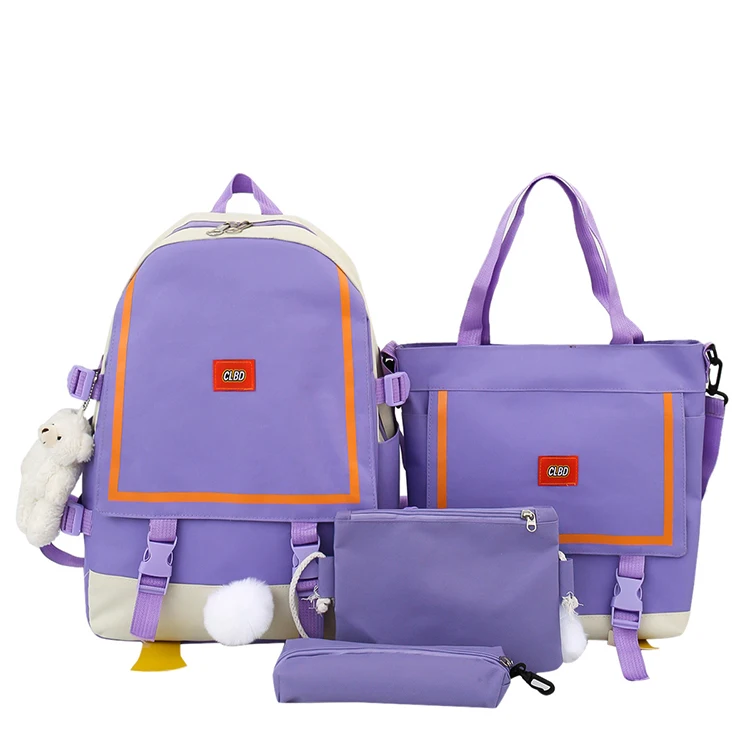 SCB050 Wholesale new simple casual fashion student portable book back pack canvas bags sets 4 pcs In 1 backpack school bag for g
SCB050 Wholesale new simple casual fashion student portable book back pack canvas bags sets 4 pcs In 1 backpack school bag for g