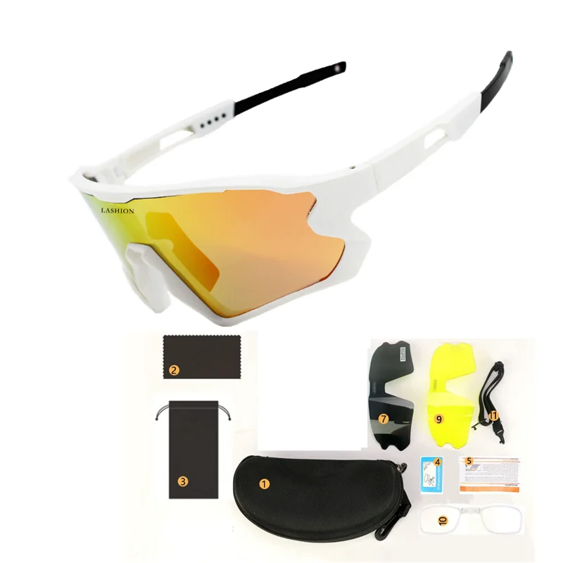 3PCS Road Bike Eyewear Outdoor Sports Cycling Glasses Bicycle Eyewear Polarized 5 Lenses Cycling Sunglasses UV400, Customized color
3PCS Road Bike Eyewear Outdoor Sports Cycling Glasses Bicycle Eyewear Polarized 5 Lenses Cycling Sunglasses UV400, Customized color