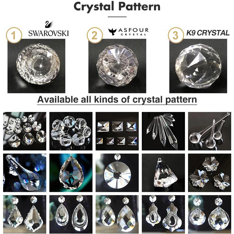 Popular Luxury Rectangle Elegant Modern Circular Decoration Simple Led Ring Crystal Chandelier